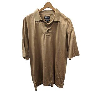 Ashworth Double Mercerized Cotton Brown Short Sleeve Performance Polo Shirt XL